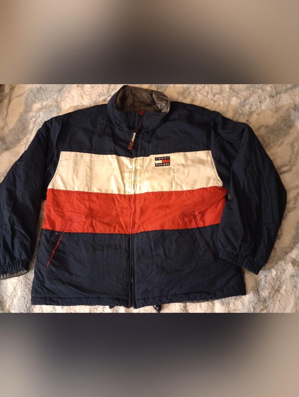 VTG Reversible Colorblock Windbreaker Puffer & Hidden Hood Jacket- Unisex Style
